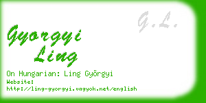 gyorgyi ling business card